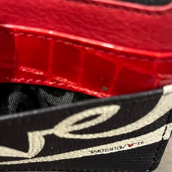 Brighton Love Zip Card Holder - Red, Black, White - Picture 7 of 8